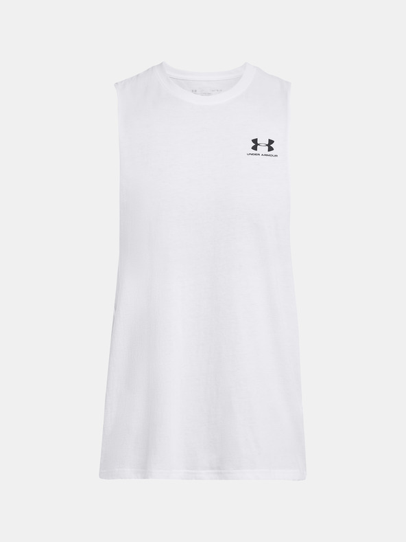 Under Armour Férfi atlétatrikó Under Armour UA LEFT CHEST CUT OFF TANK-WHT