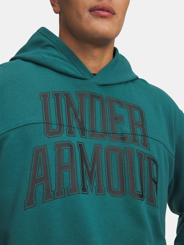 Under Armour Férfi felső Under Armour UA Rival LW Graphic Hoodie-GRN
