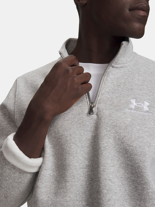 Under Armour Férfi felső Under Armour UA Icon Fleece 1/4 Zip-GRY