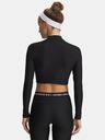 Under Armour Női póló Under Armour HeatGear Crop Mock LS-BLK