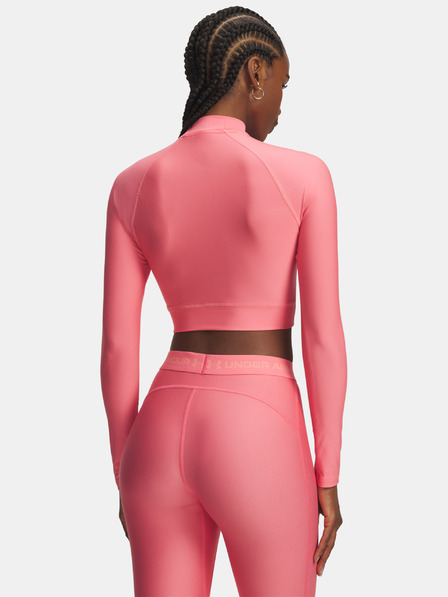 Under Armour Női póló Under Armour HeatGear Crop Mock LS-PNK
