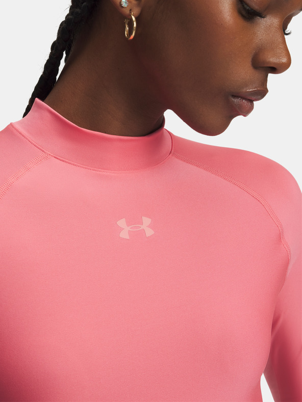 Under Armour Női póló Under Armour HeatGear Crop Mock LS-PNK