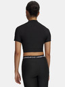 Under Armour Női póló Under Armour HeatGear Crop Mock SS-BLK