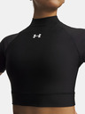 Under Armour Női póló Under Armour HeatGear Crop Mock SS-BLK