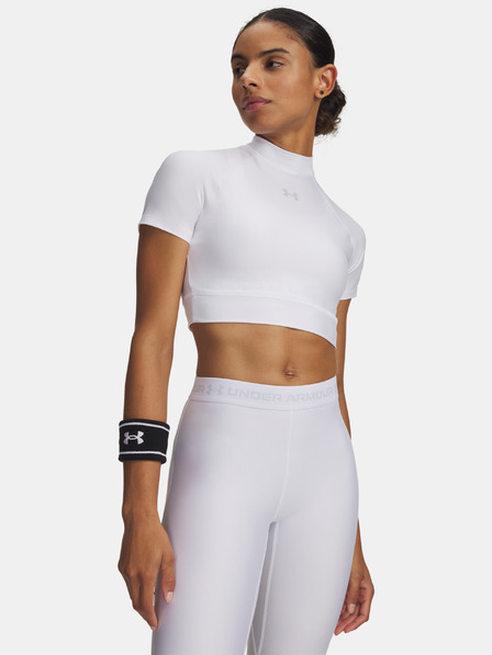 Under Armour Női póló Under Armour HeatGear Crop Mock SS-WHT