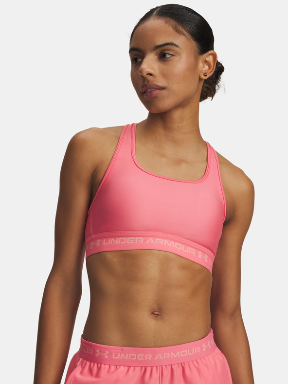 Under Armour Női melltartó Under Armour Crossback Mid Bra-PNK