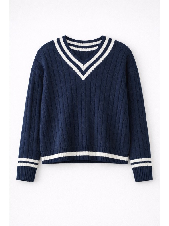 GAP Pamut V-nyakú pulóver GAP