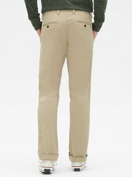 GAP Nadrág essential khaki straight fit GapFlex GAP