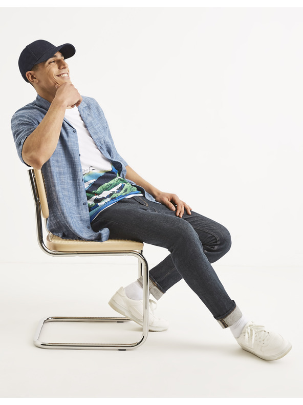 Celio Kék csíkos férfi ing Celio Tallinn