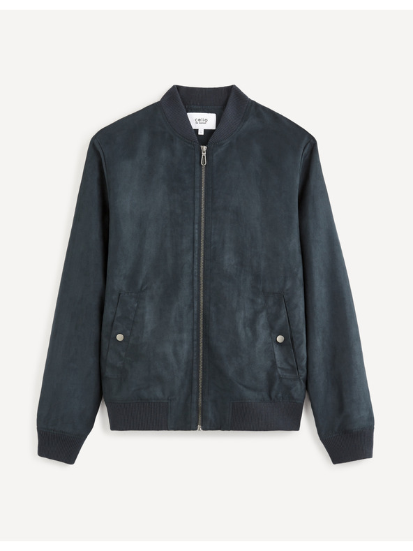 Celio Sötétkék férfi bomberbőr szarvasbőrből Celio Budain