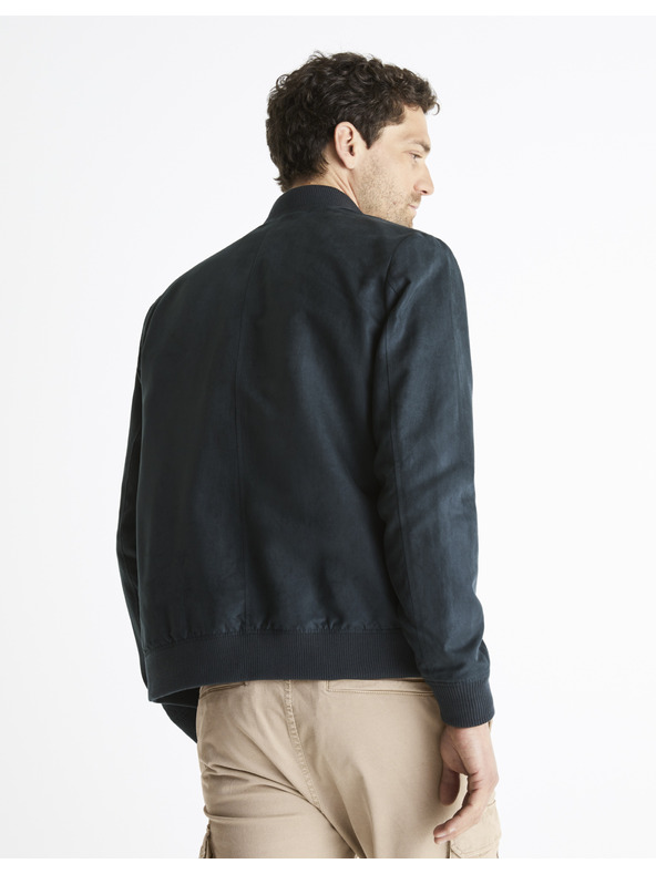 Celio Sötétkék férfi bomberbőr szarvasbőrből Celio Budain