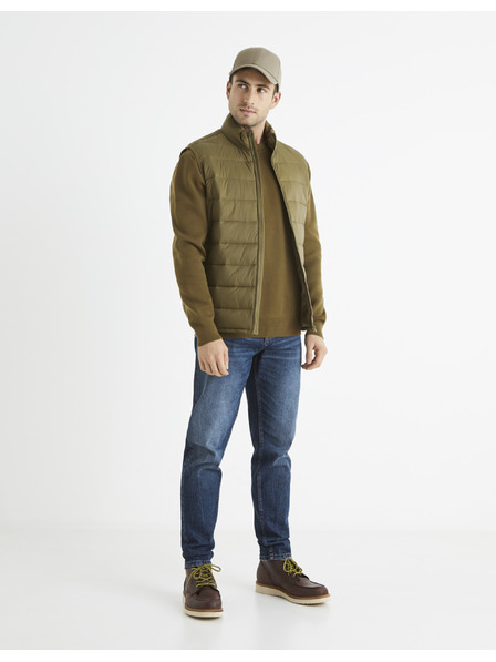 Celio Khaki színű férfi steppelt mellény Celio