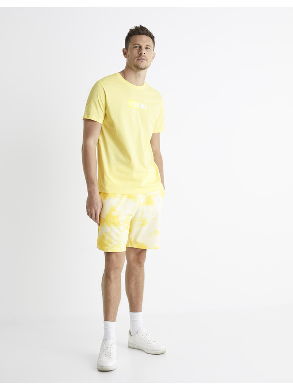 Celio Sárga batikolt rövidnadrág Celio Botache