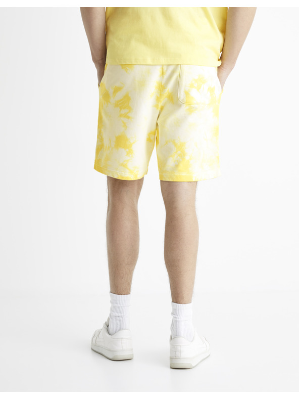 Celio Sárga batikolt rövidnadrág Celio Botache