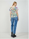 Orsay ORSAY zöld-fehér virágmintás hátulkötős blúz