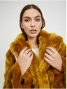 Orsay ORSAY mustárszínű női műszőrme kabát