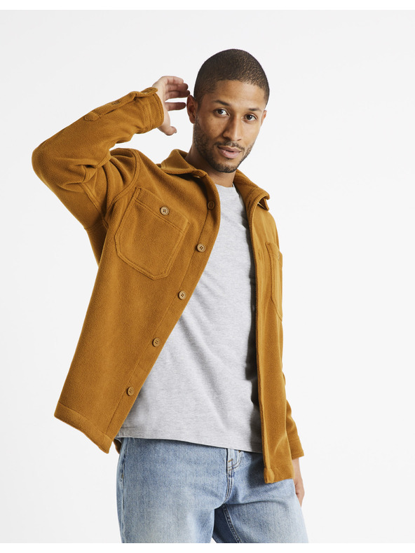 Celio Barna férfi felső póló Celio Dafleece