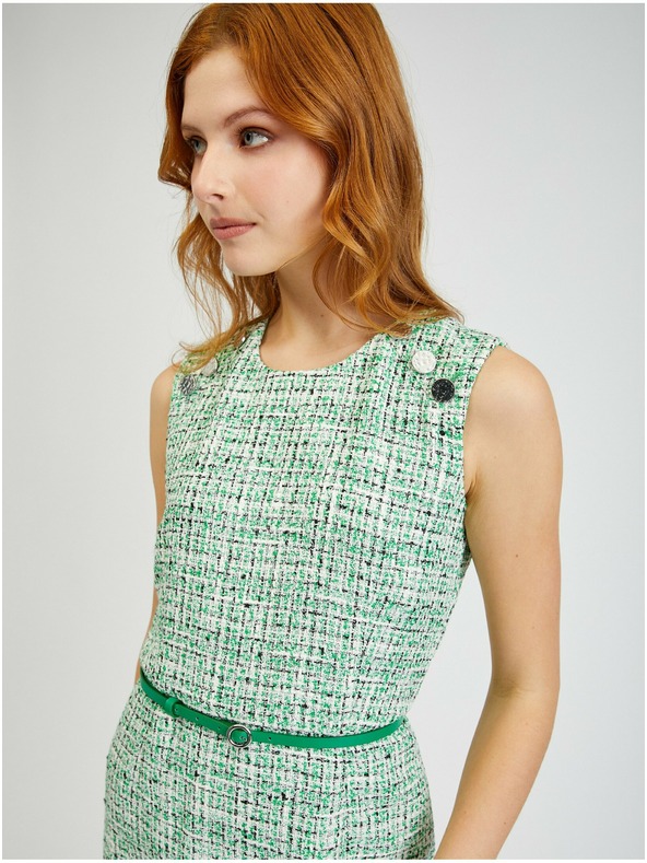 Orsay ORSAY ORSAY zöld mintás női ruha övvel