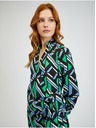 Orsay ORSAY zöld-fekete mintás átkötős női ruha