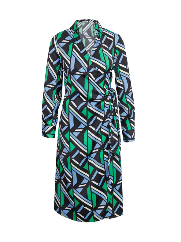 Orsay ORSAY zöld-fekete mintás átkötős női ruha