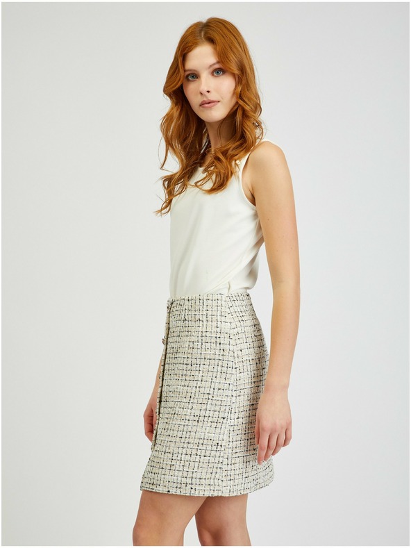 Orsay ORSAY bézs színű női tweed szoknya