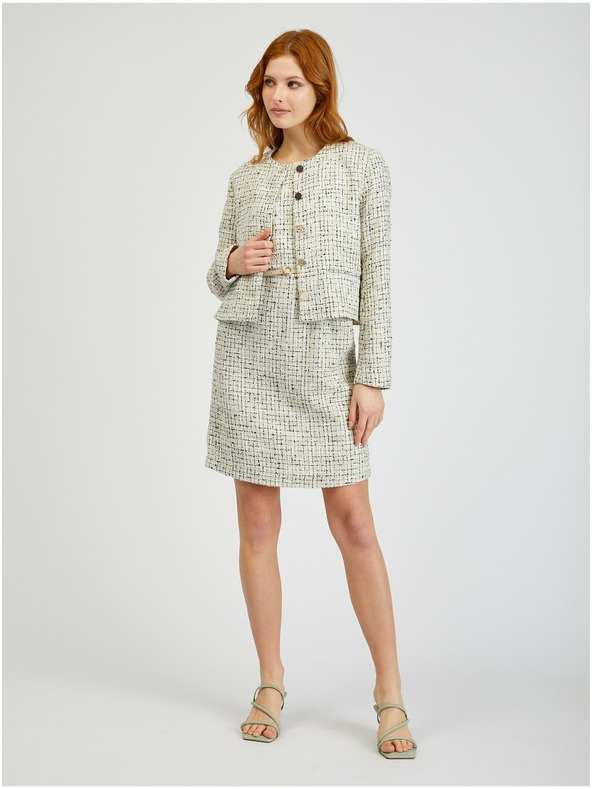 Orsay ORSAY krémszínű mintás női ruha övvel