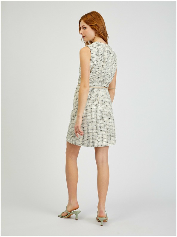 Orsay ORSAY krémszínű mintás női ruha övvel