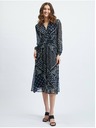 Orsay ORSAY sötétkék mintás női midiruha