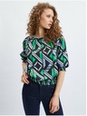 Orsay ORSAY fekete-zöld virágmintás női blúz