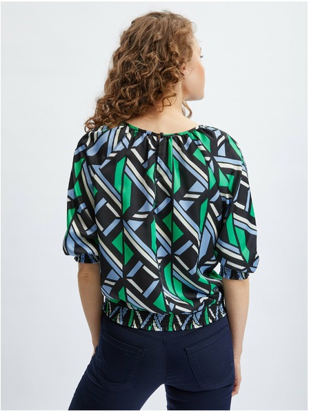 Orsay ORSAY fekete-zöld virágmintás női blúz