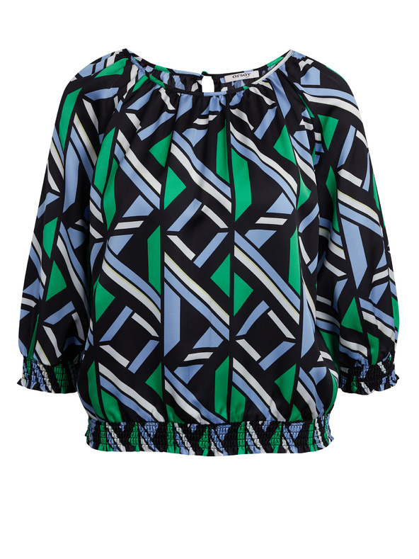 Orsay ORSAY fekete-zöld virágmintás női blúz