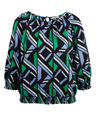 Orsay ORSAY fekete-zöld virágmintás női blúz