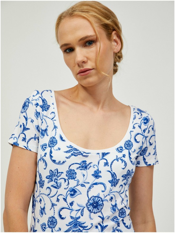 Orsay ORSAY kék-fehér mintás póló