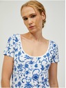 Orsay ORSAY kék-fehér mintás póló