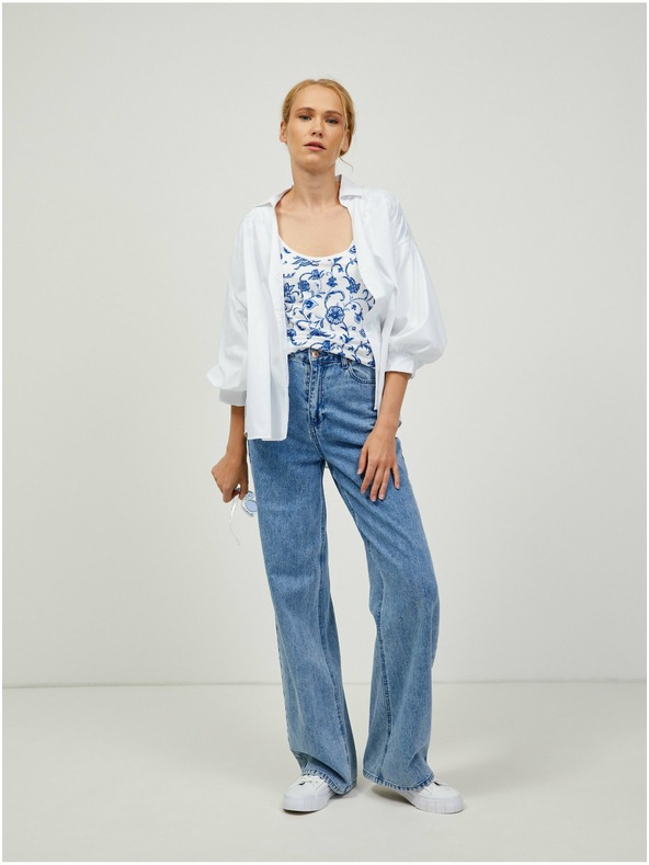 Orsay ORSAY kék-fehér mintás póló