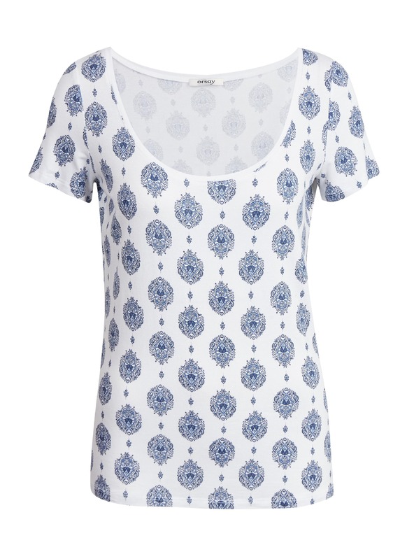 Orsay ORSAY kék-fehér mintás póló