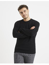 Celio Fekete férfi basic pulóver Celio