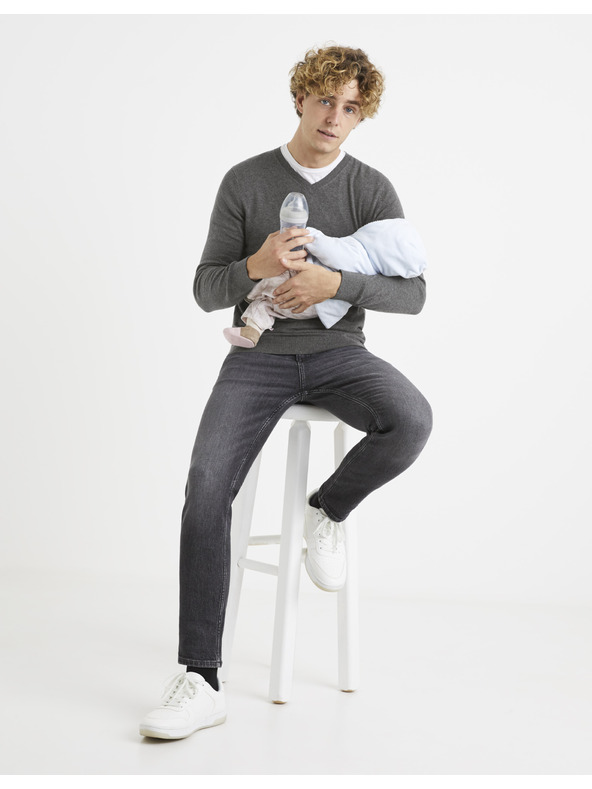 Celio Celio Veviflex szürke pulóver