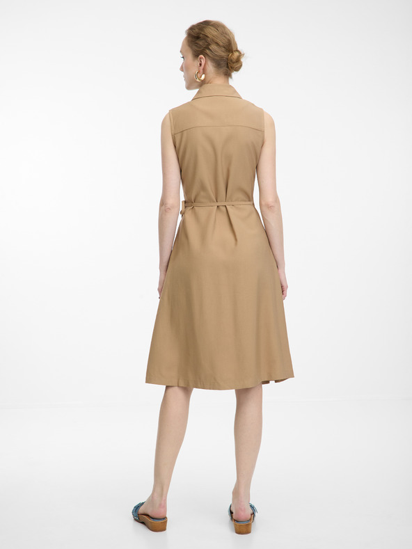 Orsay ORSAY világosbarna átkötős női ruha