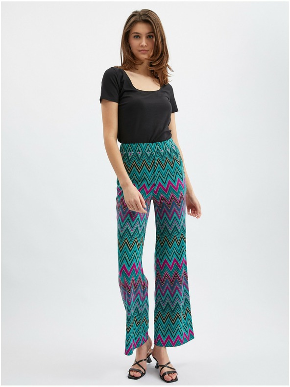 Orsay ORSAY rózsaszín-zöld női mintás nadrág