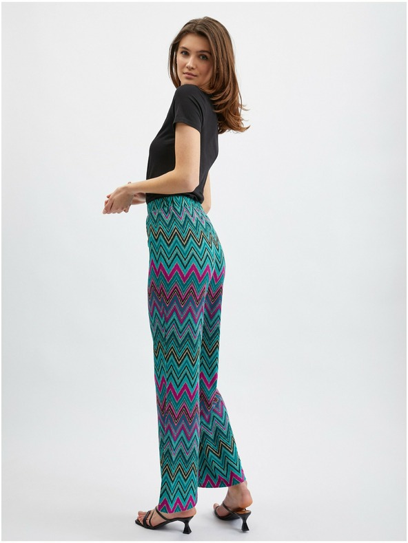 Orsay ORSAY rózsaszín-zöld női mintás nadrág