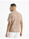 Celio Barna és krémszínű férfi mintás ing Celio Daprint Celio Daprint