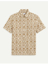 Celio Barna és krémszínű férfi mintás ing Celio Daprint Celio Daprint