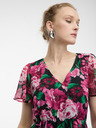 Orsay ORSAY fekete-rózsaszín virágmintás női ruha