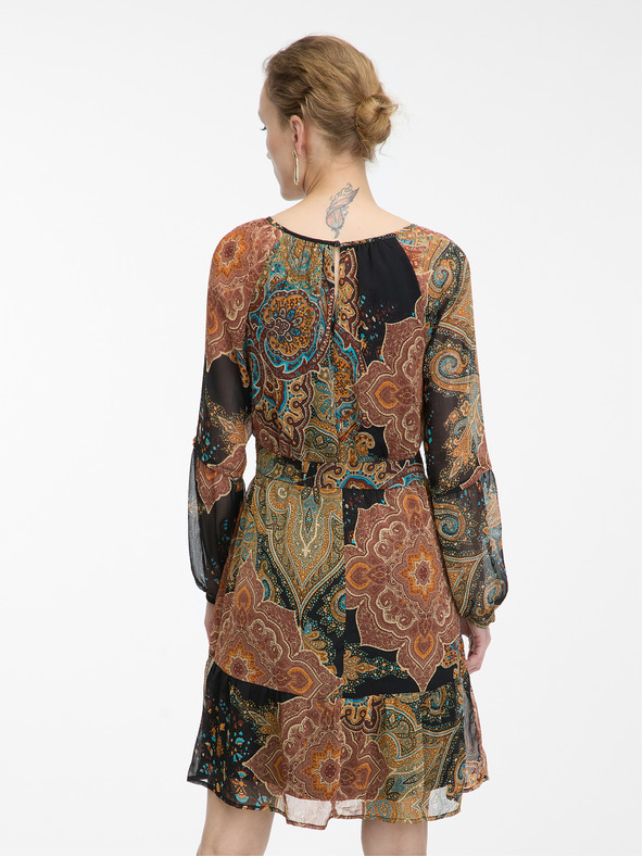 Orsay ORSAY fekete-barna mintás női ruha