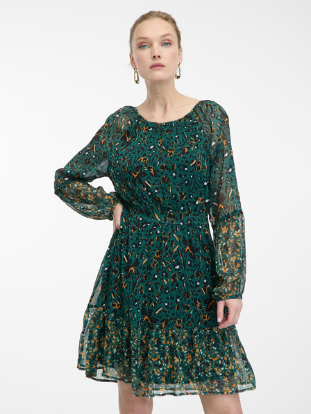 Orsay ORSAY petróleumzöld mintás női ruha