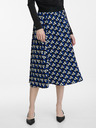 Orsay ORSAY sötétkék plisszírozott mintás női szoknya
