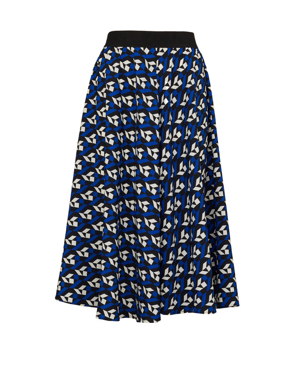 Orsay ORSAY sötétkék plisszírozott mintás női szoknya