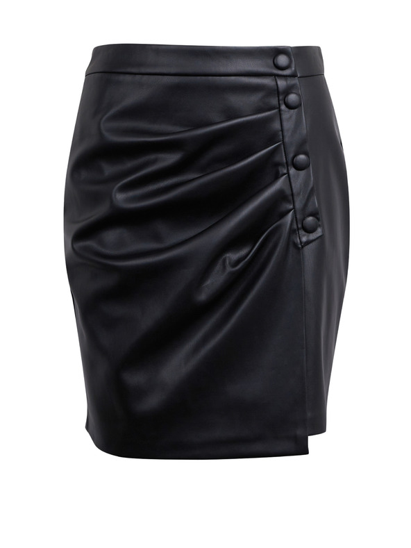 Orsay ORSAY fekete műbőr női szoknya