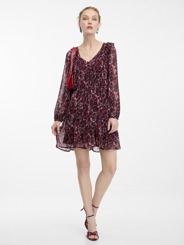 Orsay ORSAY borszínű mintás női ruha